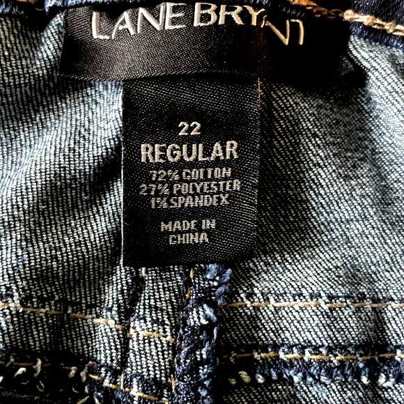 Lane Bryant , Size 22, Blue Denim Jeans with Pocket Design - Picture 5 of 8